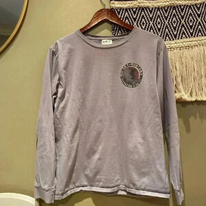 BLUE 84 BIG SKY MONTANA GRAY PURPLE LONG SLEEVE GRAPHIC TOP SIZE M